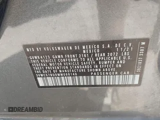 2021 Volkswagen Jetta S z VIN 3VWC57BU0MM098146, wystawiony jako IAAI lot #42201070 z przebiegiem 47 792 mil mil oraz . Historia ofert i sprzedaży dostępna na DreamBid. Obrazek 9.