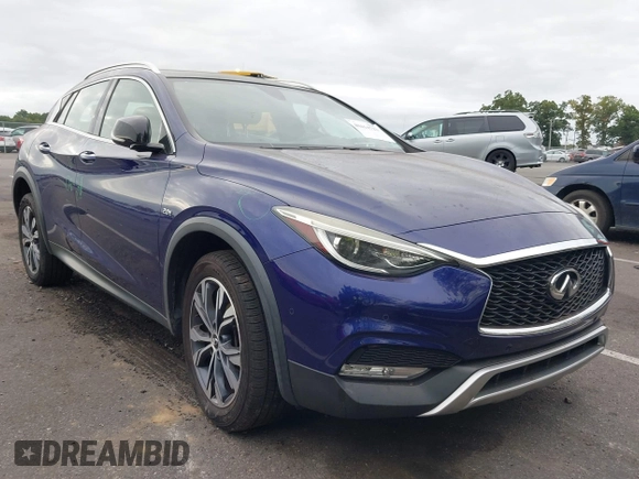 2018 Infiniti QX30 Luxury with VIN SJKCH5CR9JA047825, listed as a IAAI auction lot 40414723 with Not Provided miles and . Bid and sale history available at DreamBid. Image 1.