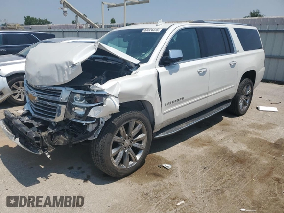 2016 Chevrolet Suburban LTZ with VIN 1GNSKJKC2GR368676, listed as a Copart auction lot 60224225 with 131,362 mi miles and Salvage title. Bid and sale history available at DreamBid. Image 1.