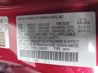 2020 Acura RDX w/A-Spec Pkg with VIN 5J8TC2H66LL028429, listed as a IAAI auction lot 41544878 with 41,504 mi miles. Bid and sale history available at carsss.com. Image 9.