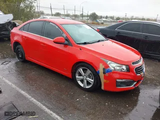 2015 Chevrolet Cruze LT with VIN 1G1PE5SB5F7120204, listed as a IAAI auction lot 40747422 with 94,647 mi miles. Bid and sale history available at carsss.com. Image 1.