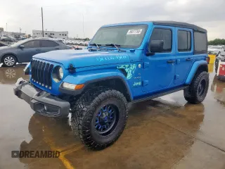 2023 Jeep Wrangler Sahara z VIN 1C4HJXEG7PW590252, wystawiony jako Copart lot #59377765 z przebiegiem 32 689 mil mil oraz Szkoda całkowita • Salvage title. Historia ofert i sprzedaży dostępna na DreamBid. Obrazek 1.