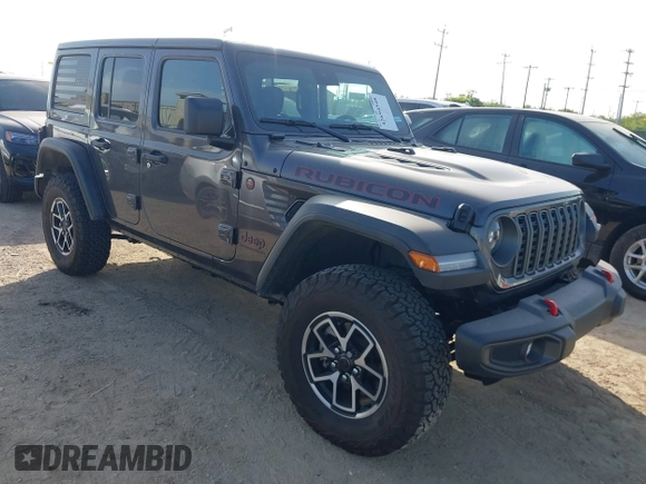2025 Jeep Wrangler Rubicon with VIN 1C4PJXFNXSW532895, listed as a IAAI auction lot 42694548 with 1,886 mi miles and . Bid and sale history available at DreamBid. Image 1.
