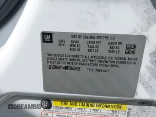 2011 Chevrolet Malibu 1LS with VIN 1G1ZB5E14BF365693, listed as a IAAI auction lot 41950714 with 134,507 mi miles and . Bid and sale history available at DreamBid. Image 9.