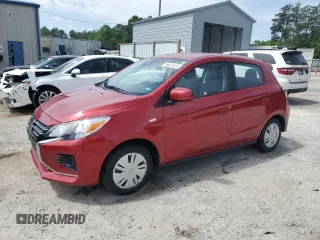 2024 Mitsubishi Mirage ES z VIN ML32AUHJ8RH025322, wystawiony jako Copart lot #57285265 z przebiegiem 7 580 mil mil oraz Szkoda całkowita • Salvage title. Historia ofert i sprzedaży dostępna na DreamBid. Obrazek 1.