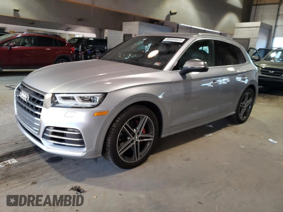 2019 Audi SQ5 Premium Plus with VIN WA1B4AFY8K2121442, listed as a Copart auction lot 80944933 with 44,179 mi miles and . Bid and sale history available at DreamBid. Image 1.