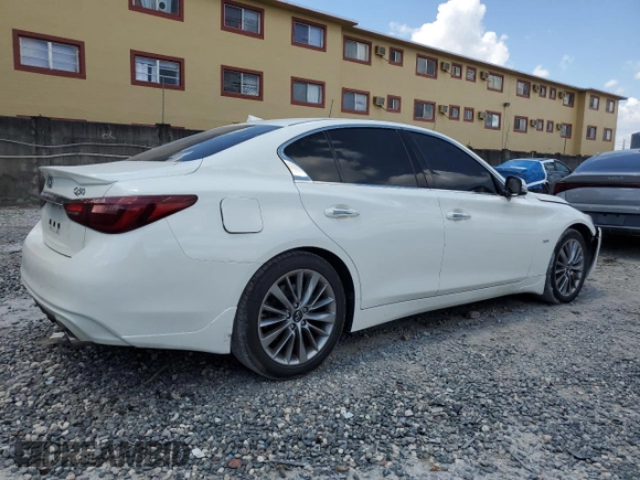 2020 Infiniti Q50 Luxe with VIN JN1EV7AP3LM206117, listed as a Copart auction lot 58060395 with 40,534 mi miles and Non repairable. Bid and sale history available at DreamBid. Image 3.