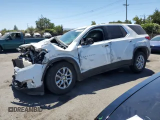 2018 Chevrolet Traverse LS with VIN 1GNERFKW3JJ256247, listed as a Copart auction lot 66108344 with 0 mi miles and Salvage Title. Bid and sale history available at carsss.com. Image 1.