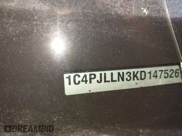 2019 Jeep Cherokee Latitude Plus with VIN 1C4PJLLN3KD147526, listed as a IAAI auction lot 41503928 with 131,379 mi miles and . Bid and sale history available at DreamBid. Image 9.