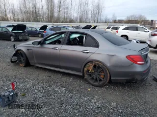 2018 Mercedes-Benz E-Class AMG E 63 S with VIN WDDZF8KB9JA452520, listed as a Copart auction lot 83846434 with 0 mi miles and Salvage Title. Bid and sale history available at carsss.com. Image 2.