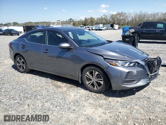 2022 Nissan Sentra SV with VIN 3N1AB8CV1NY288891, listed as a Copart auction lot 49887585 with 24,029 mi miles and Salvage Title. Bid and sale history available at carsss.com. Image 4.