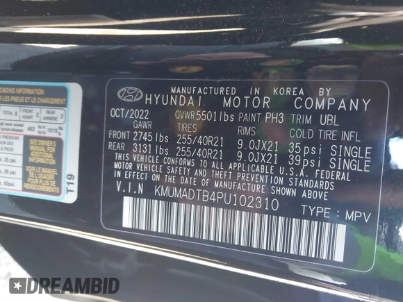 2023 Genesis GV70 2.5T with VIN KMUMADTB4PU102310, listed as a IAAI auction lot 41897322 with 7,871 mi miles and . Bid and sale history available at DreamBid. Image 9.