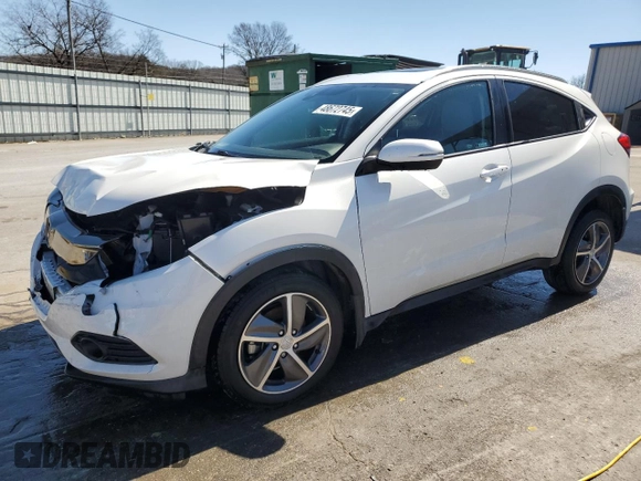 2021 Honda HR-V EX with VIN 3CZRU6H57MM727504, listed as a Copart auction lot 48672745 with 46,596 mi miles and Salvage Title. Bid and sale history available at carsss.com. Image 1.