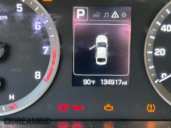 2015 Hyundai Sonata SE z VIN 5NPE24AF3FH182847, wystawiony jako Copart lot #58872415 z przebiegiem 134 917 mil mil oraz Czysty tytuł • Clean title. Historia ofert i sprzedaży dostępna na DreamBid. Obrazek 8.