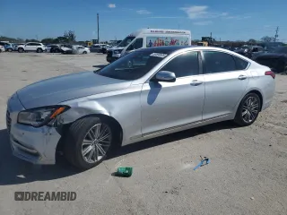 2018 Genesis G80 3.8L z VIN KMHGN4JE8JU226519, wystawiony jako Copart lot #50500835 z przebiegiem 83 283 mil mil oraz Szkody całkowita. Historia ofert i sprzedaży dostępna na DreamBid. Obrazek 1.