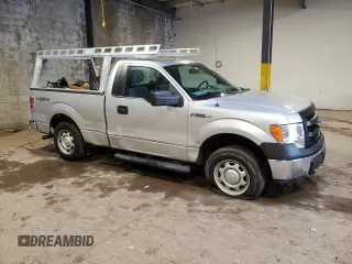 2014 Ford F-150 XL with VIN 1FTMF1EF8EFB92288, listed as a Copart auction lot 58770415 with 65,059 mi miles and Salvage title. Bid and sale history available at DreamBid. Image 4.