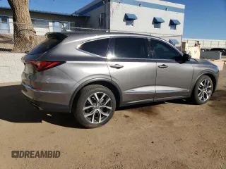 2023 Acura MDX w/Technology Package with VIN 5J8YD9H47PL007508, listed as a Copart auction lot 50713475 with 23,645 mi miles and Salvage Title. Bid and sale history available at carsss.com. Image 3.