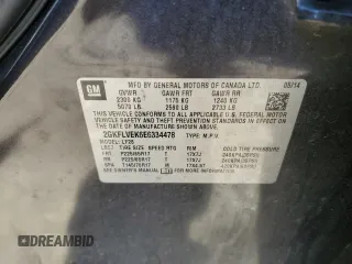 2014 GMC Terrain SLE with VIN 2GKFLVEK6E6334478, listed as a Copart auction lot 49378775 with 152,879 mi miles and Salvage Title. Bid and sale history available at carsss.com. Image 13.