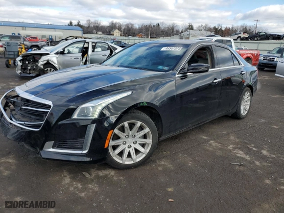 2016 Cadillac CTS Sedan RWD with VIN 1G6AP5SX2G0197905, listed as a Copart auction lot 44547575 with 78,695 mi miles and Salvage Title. Bid and sale history available at carsss.com. Image 1.