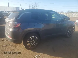2024 Jeep Compass Limited z VIN 3C4NJDCN7RT590196, wystawiony jako Copart lot #51952935 z przebiegiem 18 926 mil mil oraz Czysty tytuł • Clean title. Historia ofert i sprzedaży dostępna na DreamBid. Obrazek 3.