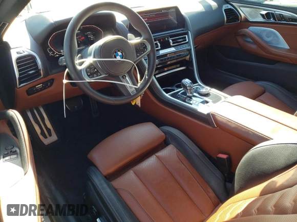 2019 BMW 8 Series M850i xDrive with VIN WBABC4C51KBU95991, listed as a Copart auction lot 67556343 with 21,102 mi miles. Bid and sale history available at carsss.com. Image 8.
