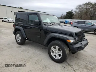 2021 Jeep Wrangler Sport S with VIN 1C4HJXAG8MW872384, listed as a Copart auction lot 87472574 with 49,684 mi miles and Salvage Title. Bid and sale history available at DreamBid. Image 4.