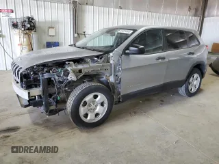 2015 Jeep Cherokee Sport z VIN 1C4PJMAB1FW593571, wystawiony jako Copart lot #53024905 z przebiegiem 83 299 mil mil oraz Szkoda całkowita • Salvage title. Historia ofert i sprzedaży dostępna na DreamBid. Obrazek 1.