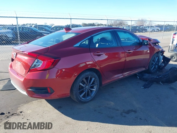 2021 Honda Civic Sedan EX with VIN 2HGFC1F3XMH705481, listed as a IAAI auction lot 41691917 with 67,648 mi miles. Bid and sale history available at carsss.com. Image 4.