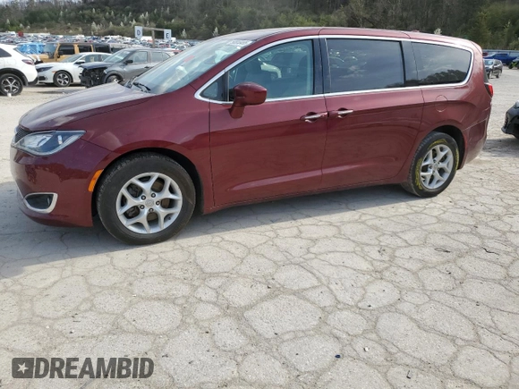 2018 Chrysler Pacifica Touring Plus with VIN 2C4RC1FG0JR227480, listed as a Copart auction lot 50910495 with 90,706 mi miles and Salvage Title. Bid and sale history available at DreamBid. Image 1.