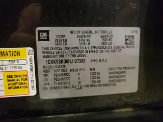 2017 GMC Acadia Limited Limited with VIN 1GKKVSKD6HJ127383, listed as a Copart auction lot 44775735 with 115,150 mi miles and Salvage Title. Bid and sale history available at carsss.com. Image 15.