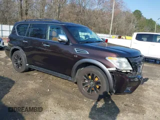 2017 Nissan Armada SV with VIN JN8AY2ND0H9003674, listed as a IAAI auction lot 41798450 with 176,716 mi miles and . Bid and sale history available at DreamBid. Image 1.