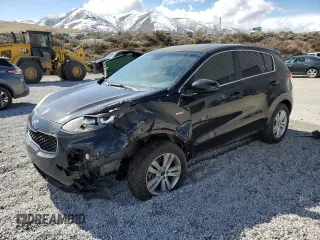 2018 Kia Sportage LX with VIN KNDPMCAC8J7316512, listed as a Copart auction lot 47143515 with 117,147 mi miles and Salvage Title. Bid and sale history available at carsss.com. Image 1.