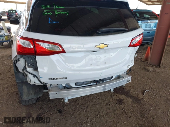 2020 Chevrolet Equinox LS with VIN 3GNAXHEVXLS730912, listed as a IAAI auction lot 41925848 with 58,981 mi miles and . Bid and sale history available at DreamBid. Image 6.