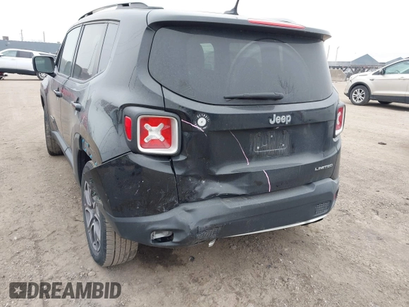 2015 Jeep Renegade Limited with VIN ZACCJADT2FPC15905, listed as a IAAI auction lot 41265558 with 140,727 mi miles and . Bid and sale history available at DreamBid. Image 17.