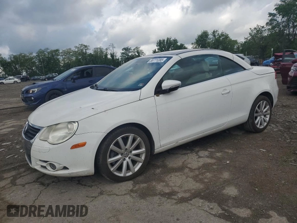 2011 Volkswagen Eos Komfort with VIN WVWBW7AH2BV003170, listed as a Copart auction lot 55771285 with 129,847 mi miles and Salvage Title. Bid and sale history available at DreamBid. Image 1.