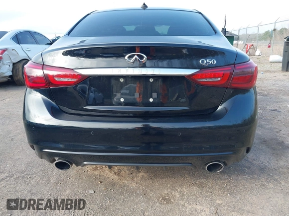 2019 Infiniti Q50 3.0t LUXE with VIN JN1EV7APXKM541986, listed as a IAAI auction lot 41571394 with 37,304 mi miles. Bid and sale history available at carsss.com. Image 16.
