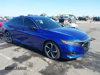 2021 Honda Accord Sport with VIN 1HGCV2F35MA007796, listed as a IAAI auction lot 42626967 with 44,168 mi miles and . Bid and sale history available at DreamBid. Image 1.