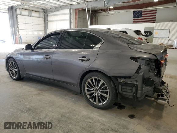 2019 Infiniti Q50 3.0t LUXE with VIN JN1EV7AR3KM590707, listed as a Copart auction lot 47486755 with 58,154 mi miles and Salvage Title. Bid and sale history available at carsss.com. Image 2.