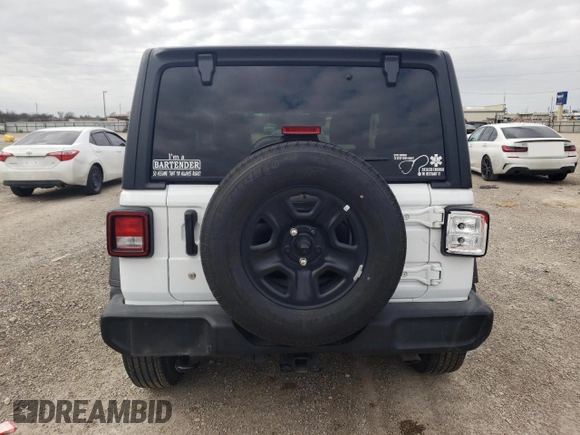 2022 Jeep Wrangler Sport S with VIN 1C4GJXAG2NW173555, listed as a Copart auction lot 87008354 with 28,932 mi miles and Salvage title. Bid and sale history available at DreamBid. Image 6.