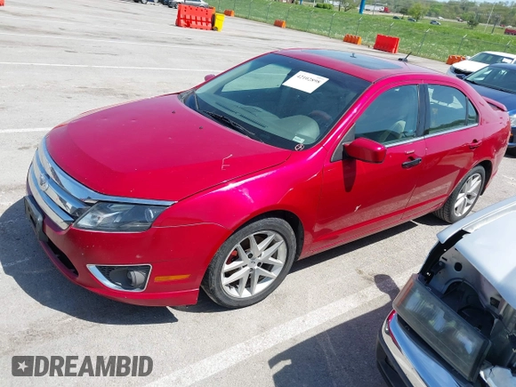 2012 Ford Fusion SEL with VIN 3FAHP0JA4CR389161, listed as a IAAI auction lot 42102898 with 215,073 mi miles. Bid and sale history available at carsss.com. Image 2.