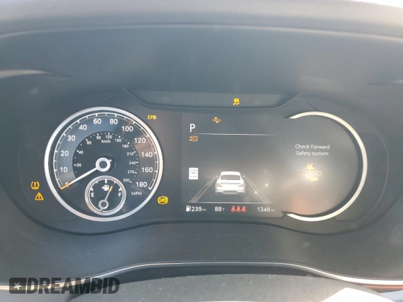 2024 Genesis G70 Sport Advanced with VIN KMTG54SE3RU137196, listed as a Copart auction lot 76329834 with 1,348 mi miles and Salvage Title. Bid and sale history available at DreamBid. Image 9.