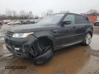 2016 Land Rover Range Rover Sport V6 SE with VIN SALWG2PF1GA592937, listed as a Copart auction lot 47589145 with 83,087 mi miles and Salvage Title. Bid and sale history available at carsss.com. Image 1.