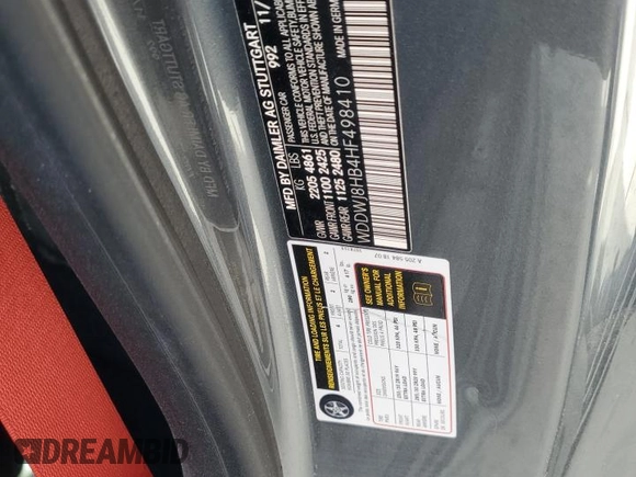 2017 Mercedes-Benz C 63 S AMG with VIN WDDWJ8HB4HF498410, listed as a Copart auction lot 76658984 with Not Provided miles and Salvage Title. Bid and sale history available at carsss.com. Image 12.