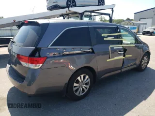 2014 Honda Odyssey EX-L with VIN 5FNRL5H6XEB103245, listed as a Copart auction lot 52554495 with 228,175 mi miles and Salvage Title. Bid and sale history available at DreamBid. Image 3.