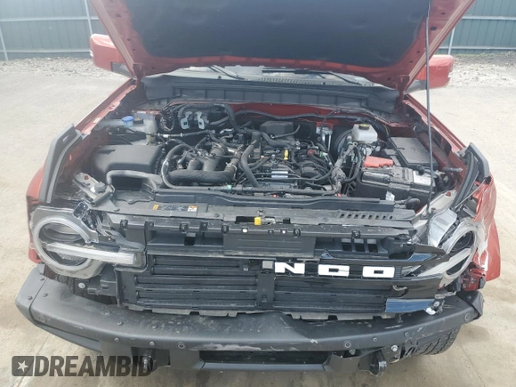 2023 Ford Bronco with VIN 1FMDE5BHXPLB99680, listed as a Copart auction lot 54232455 with 16,579 mi miles and Salvage Title. Bid and sale history available at DreamBid. Image 12.