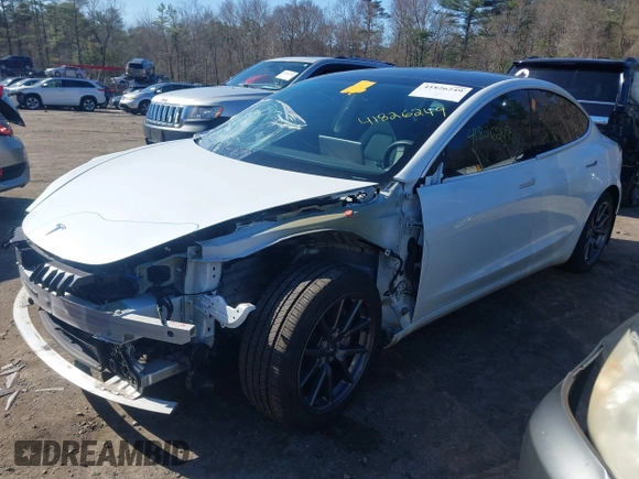 2020 Tesla Model 3 Long Range with VIN 5YJ3E1EBXLF636963, listed as a IAAI auction lot 41826249 with 68,085 mi miles. Bid and sale history available at carsss.com. Image 2.