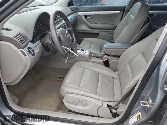 2008 Audi A4 2.0T with VIN WAUDF78E68A155387, listed as a Copart auction lot 61042775 with 155,567 mi miles and Salvage title. Bid and sale history available at DreamBid. Image 7.