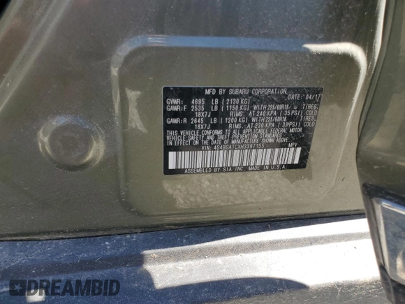 2017 Subaru Outback Touring with VIN 4S4BSATCXH3397155, listed as a Copart auction lot 49506885 with Not provided miles and Salvage title. Bid and sale history available at DreamBid. Image 15.