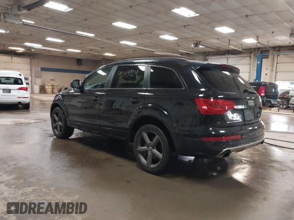 2015 Audi Q7 Premium Plus with VIN WA1LGAFE2FD005746, listed as a IAAI auction lot 42143924 with 143,835 mi miles and . Bid and sale history available at DreamBid. Image 3.