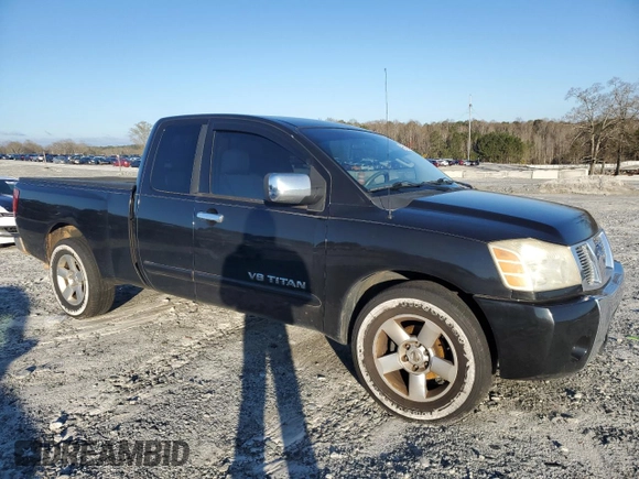 2005 Nissan Titan XE with VIN 1N6BA06A95N571063, listed as a Copart auction lot 49391275 with 167,790 mi miles and Salvage Title. Bid and sale history available at carsss.com. Image 4.